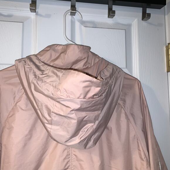 Nike Women's Storm Fit Running Jacket Size XXL 2XL Pink Mittens Hood Full Zip - Picture 7 of 11